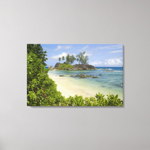 Coastal view on Mahe Island Canvas Print