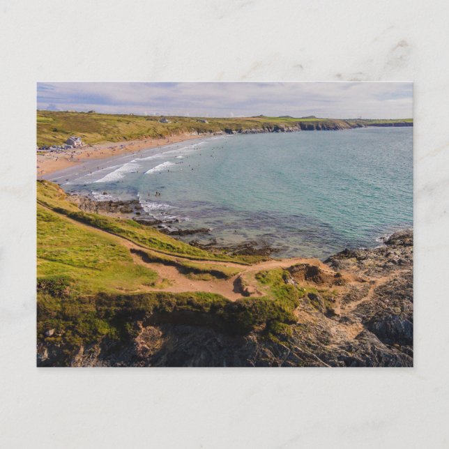 Coastal View Whitesands Bay Pembrokeshire Wales Postcard (Front)