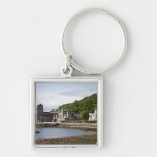Coastal view with historic buildings, Oban, Keychain