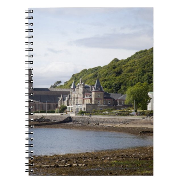 Coastal view with historic buildings, Oban, Notebook (Front)