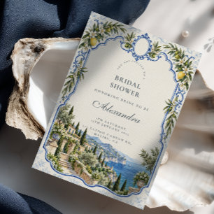 Coastal Villa Bridal Shower Invitation