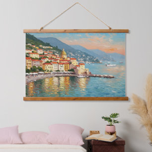 Coastal Village Hanging Tapestry