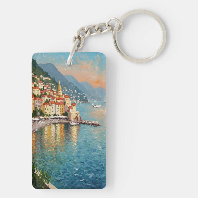 Coastal Village Keychain (Back)