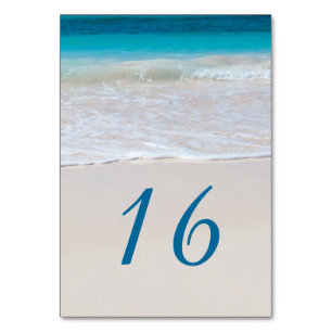 Coastal Vows Table Number Cards