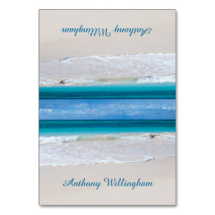 Coastal Vows Tented Beach Wedding Place Cards