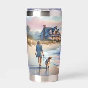 Coastal Walk to Lighthouse at Sunset Insulated Tumbler