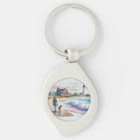 Coastal Walk to Lighthouse at Sunset