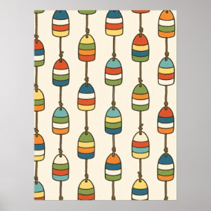 Coastal Wallpaper Colourful Lake Life Poster