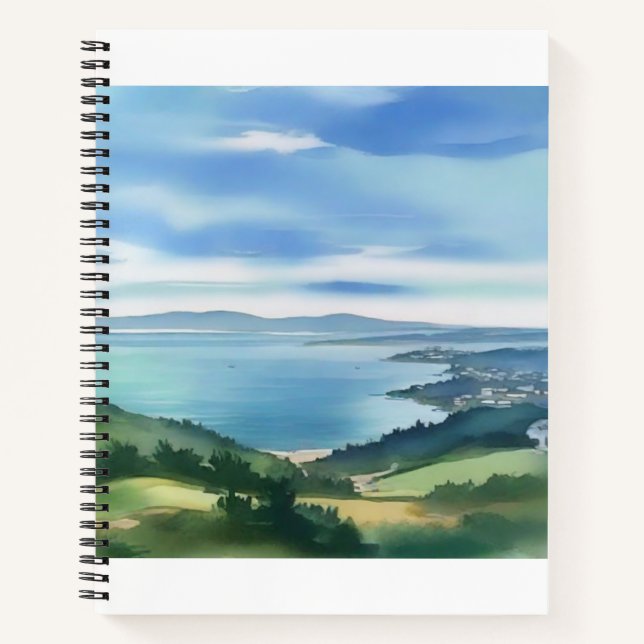 Coastal Watercolor Notebook (Front)