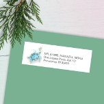 Coastal Watercolor Sea Turtle Address Labels<br><div class="desc">This coastal Christmas return address label showcases my original hand-painted watercolor sea turtle, accented with a botanical sprig of red berries and green foliage on a crisp white background. Your return address details are elegantly displayed in a modern sans serif font. Easily personalize with your family name and street address...</div>