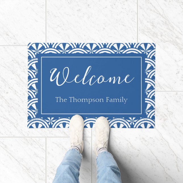 Coastal Waves Pattern - The White Lotus Doormat (Indoor)
