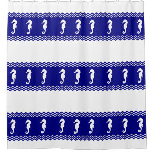 Coastal White Blue Ocean Seahorses