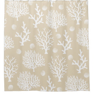Coastal White Sea Corals & Sandy Taupe