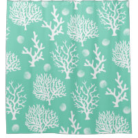 Coastal White Sea Corals & Sea Glass Green