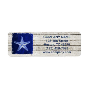 coastal whitewashed wood nautical blue starfish