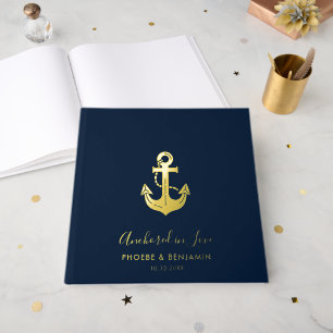 Coastal Yacht Club Wedding Personalized Names Guest Book