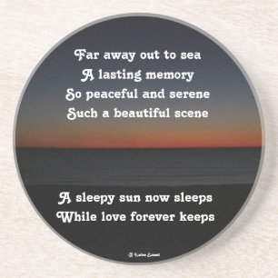 Coaster A Sleepy Sun Sleeps Poem By Ladee Basset