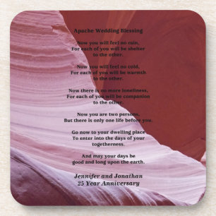 Coaster, Apache Wedding Blessing, Anniverary Gift Coaster