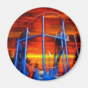 Coaster At Sunset Magnet