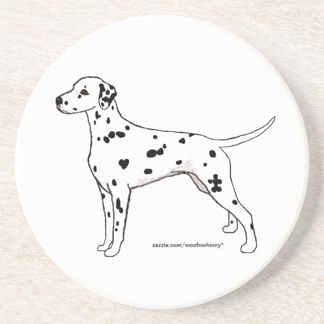 Coaster: Black Dalmatian Coaster (Front)