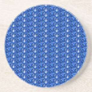 Coaster Blue Glitter