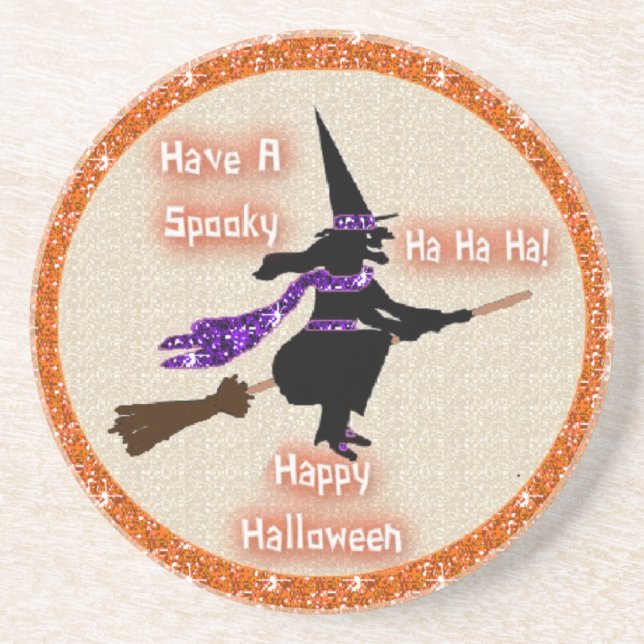 Coaster Broom Stick Witch (Front)