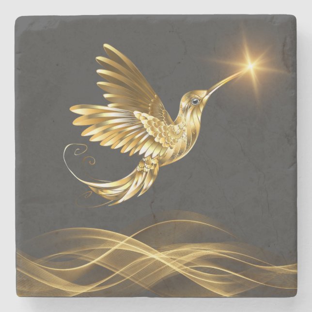 Coaster Gold Hummingbird (Front)