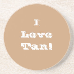 Coaster I Love Tan