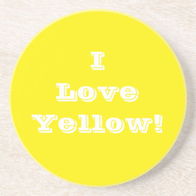 Coaster I Love Yellow (Front)