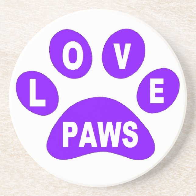 Coaster Love Paws on Paws Purple (Front)