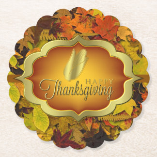 Coaster - Paperboard - Autumnal Happy Thanksgiving