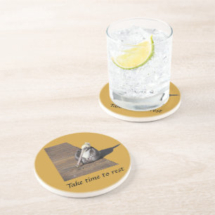Coaster - Pelican on boardwalk