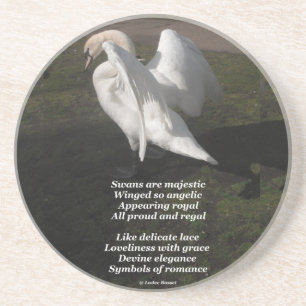 Coaster Poem Swans Are Majestic By Ladee Basset