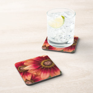 Coaster Set Fall Flowers