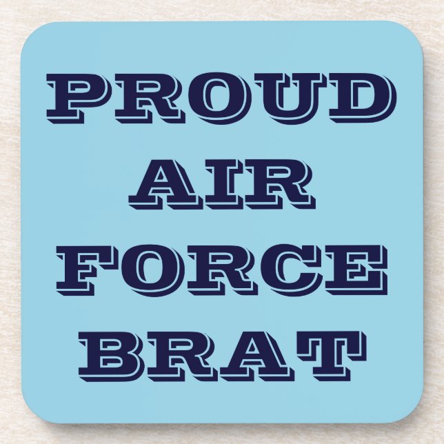 Coaster Set Proud Air Force Brat (Front)