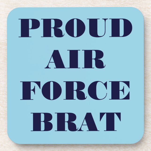Coaster Set Proud Air Force Brat (Front)