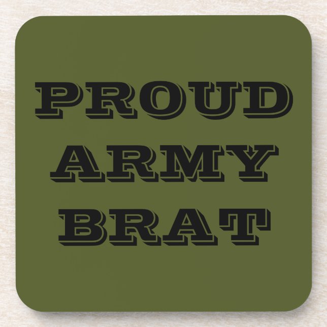 Coaster Set Proud Army Brat (Front)