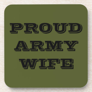 Coaster Set Proud Army Wife