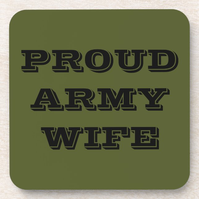 Coaster Set Proud Army Wife (Front)