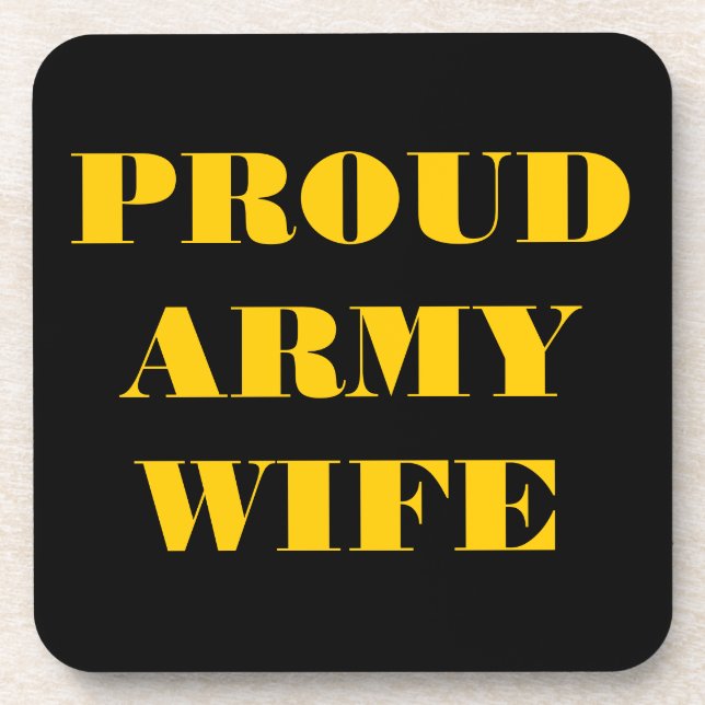 Coaster Set Proud Army Wife (Front)