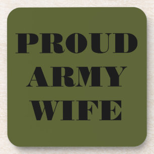 Coaster Set Proud Army Wife