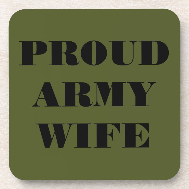 Coaster Set Proud Army Wife (Front)