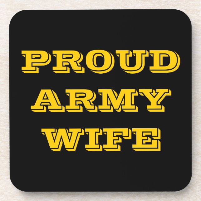 Coaster Set Proud Army Wife (Front)