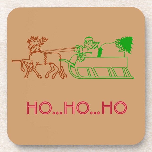 Coaster set - Santa and reindeer (Front)