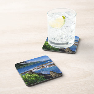 Coaster Set-Tropical Ocean Scene