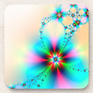 Coaster Set  With High Gloss Floral Design