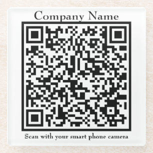 Coaster Square Glass QR Code