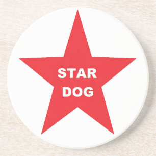 Coaster Star Dog on Red Star