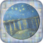 COASTER - "Starry Night Over the Rhone" - van Gogh<br><div class="desc">An image of "Starry Night Over the Rhone" (1888) by Vincent van Gogh is featured on this round Sandstone Coaster. ►The image cannot be removed or replaced. ►Customize/personalize by adding custom text in your choice of font (style, colour, size), or an additional image or a logo. Makes a colourful and...</div>