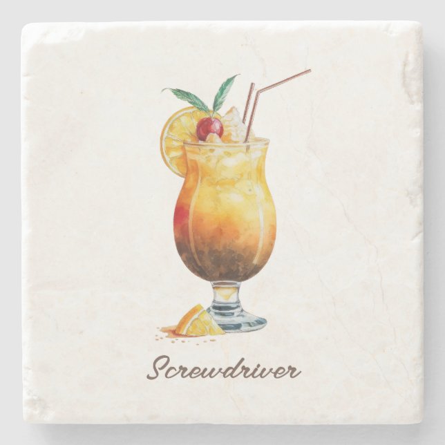 Coaster, Stone - Screwdriver Stone Coaster (Front)